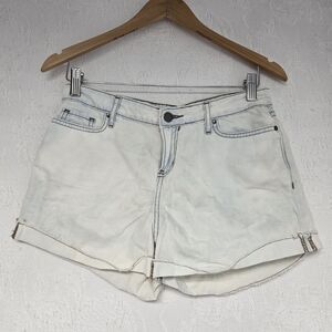 Calvin Kleins White Wash Blue Jean Shorts 2 Summer Coastal Minimalist Casual Y2K
